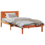 Bed Frame Brown 90 x 190 cm Solid Pine wood 872214