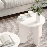 Coffee Table 2 pcs White Solid Pine wood 873554