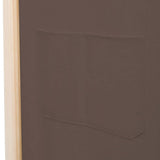 3-Panel Room Divider Brown 120x170x4 cm Fabric 248179