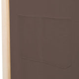 6-Panel Room Divider Brown 240x170x4 cm Fabric 248182