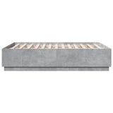 Bed Frame without Mattress Concrete Grey 120x190 cm Small Double 3209747