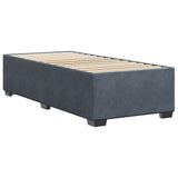 ZNTS Bed Frame without Mattress Dark Grey Single Velvet 3284661