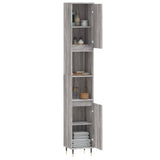 Bathroom Cabinet Grey Sonoma 30x30x190 cm Engineered Wood 831530