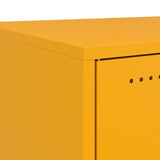 ZNTS Bedside Cabinets 2 pcs Mustard Yellow 36x39x43.5 cm Steel 846621