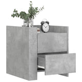 ZNTS Bedside Cabinet Concrete Grey 45x50x50 cm Engineered Wood 848286