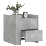 Bedside Cabinet Concrete Grey 45x50x50 cm Engineered Wood 848286