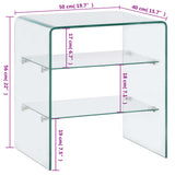 Coffee Table 50x40x56 cm Tempered Glass 284727