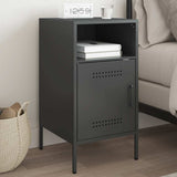 Bedside Cabinet Black 36x39x68 cm Steel 843066