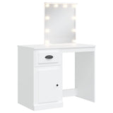 Dressing Table with LED Lights White 90x42x132.5 cm 834970