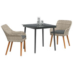 Dining Set Light grey Poly rattan 3261705