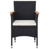 Garden Dining Set Black, Cream 3095911