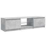 TV Cabinet with LED Lights Concrete Grey 140x40x36 cm 804296