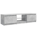 TV Cabinet with LED Lights Concrete Grey 140x40x36 cm 804296