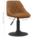 Swivel Dining Chairs 2 pcs Brown 46 x 44 x 77.5 cm Faux leather 335325