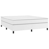 ZNTS Bed Frame without Mattress White Super King Faux Leather 3121219