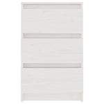 Bedside Cabinet White 40x29.5x64 cm Solid Pine Wood 808085