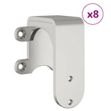 Sliding Door Hardware Kit 400 cm Stainless Steel Silver 3295768