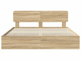 Bed Frame with Drawer Sonoma Oak 140 x 200 cm Engineered Wood 3412180