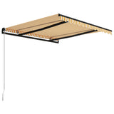 Manual Retractable Awning 300x250 cm Yellow and White 3055186