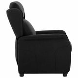 Recliner Chair Black 66.5 x 94 x 101.5 cm Polyester 340154