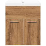 2 Piece Bathroom Furniture Set Artisan Oak Engineered Wood 3328582