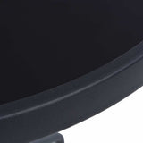 47253 Garden Table Black 80 cm Steel and Glass