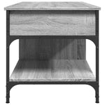 ZNTS Coffee Table Grey Sonoma 100x50x50 cm Engineered Wood and Metal 845369