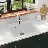 Granite Kitchen Sink Single Basin White 144863