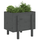 Garden Planter Grey 62x50x57 cm Solid Wood Pine 825207