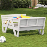Picnic Table for Kids White 88x122x58 cm Solid Wood Pine 832602