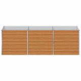 Garden Raised Bed Light Brown 240 x 80 x 77 cm Galvanised Steel 42017336