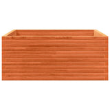 Garden Planter Wax Brown 110x110x46 cm Solid Wood Pine 3282436