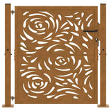 Garden Gate 100x100 cm Weathering Steel Flame Design 4100994