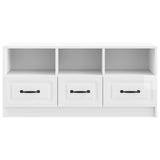 TV Cabinet High Gloss White 102 x 34.5 x 47 cm Engineered Wood 895829
