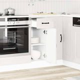 Kitchen Base Cabinet Kalmar High Gloss White Engineered Wood 853459