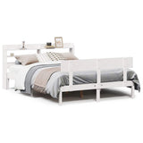Bed Frame without Mattress White 120x200 cm Solid Wood Pine 3306618