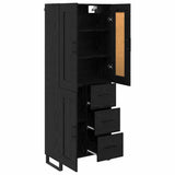 Highboard Black Oak 69.5 x 34 x 180 cm Engineered Wood 3416063
