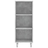 Highboard Concrete Grey 34.5x34x180 cm Engineered Wood 3199013