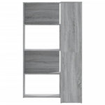 Corner Bookcase 4-Tier Grey Sonoma 85x85x140 cm Engineered Wood 3307815