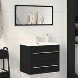 Bathroom Sink Cabinet Black Oak 60x38.5x48 cm Engineered Wood 862028