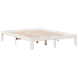 Bookcase Bed without Mattress White 140x190cm Solid Wood Pine 3322594