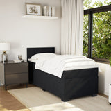 Box Spring Bed with Mattress Black 100x200 cm Velvet 3286230
