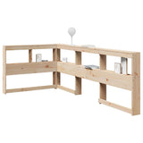 Bookcase Headboard L-Shaped 80 cm Solid Wood Pine 859277