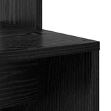 Desk with Shelf Black Oak 78.5 x 37 x 154.5 cm Engineered Wood 869339