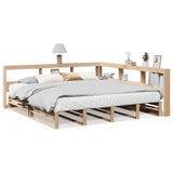 Bookcase Bed without Mattress 180x200cm Solid Wood Pine 3324490