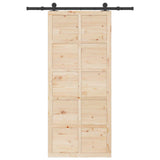 Sliding Door Natural 80 x 208 cm Solid Pine Wood 3445644