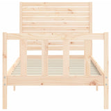 Bed Frame without Mattress Single Solid Wood Pine 3193171