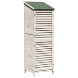 Garden Shed with Roof White 59 x 56 x 176 cm Solid Fir Wood 42033461