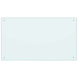 Kitchen Backsplash White 100 x 60 cm Tempered Glass 249462
