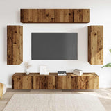 ZNTS 6 Piece TV Cabinet Set Wall-mounted Old Wood Engineered Wood 3329001